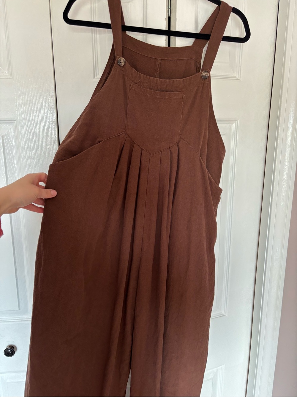 Women's Brown Wide-Leg Jumpsuit - Picture 4 of 5